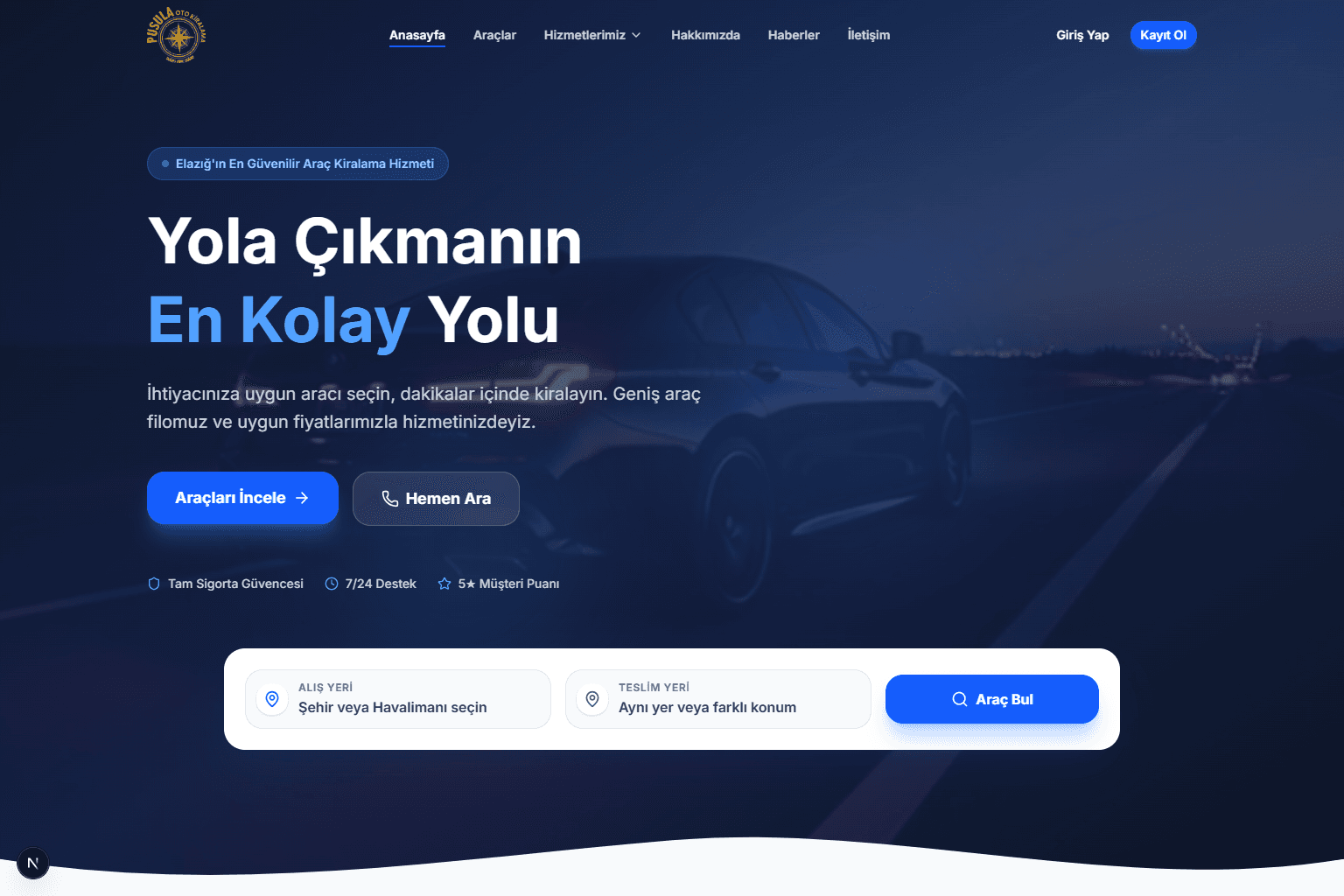 Pusula Oto Kiralama Yeni Web Sitesi Yayında!
